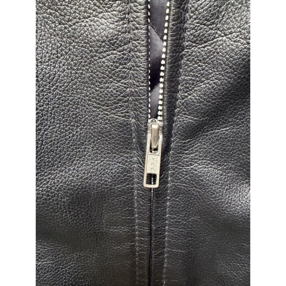 Vintage 90s Gap Black Genuine Leather Jacket Quilted … - Gem